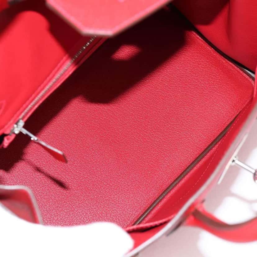 Hermès Birkin Handbag Red Leather Very good condition - Box View