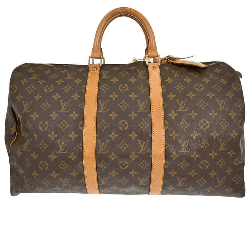 Louis Vuitton Keepall Bag Brown Canvas Good condition - Front View