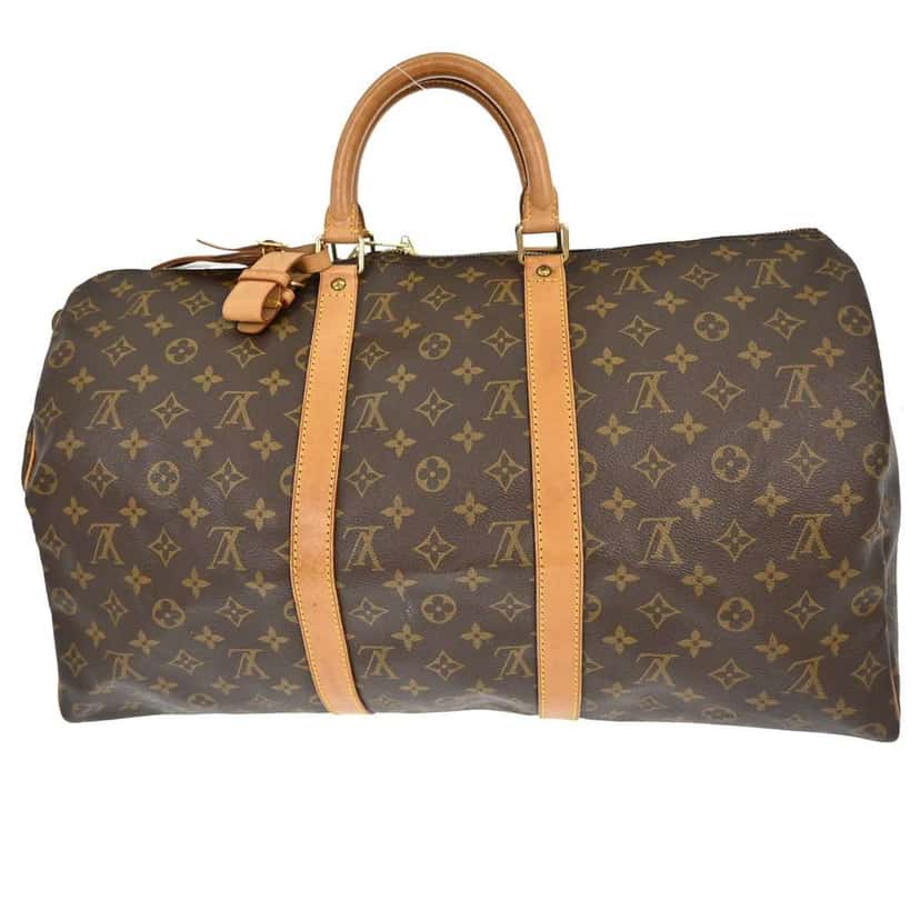 Louis Vuitton Keepall Bag Brown Canvas Good condition - Back View