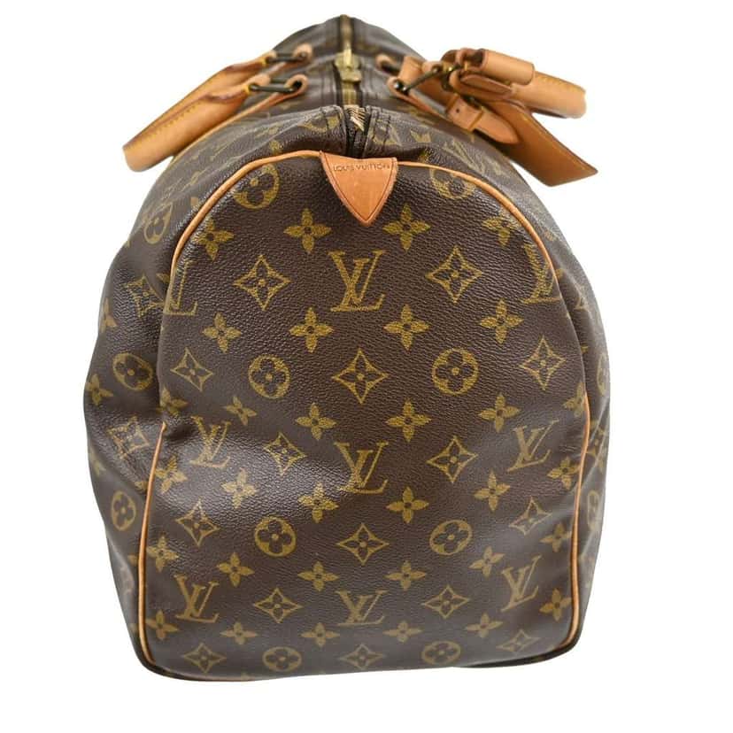 Louis Vuitton Keepall Bag Brown Canvas Fair condition - Model View