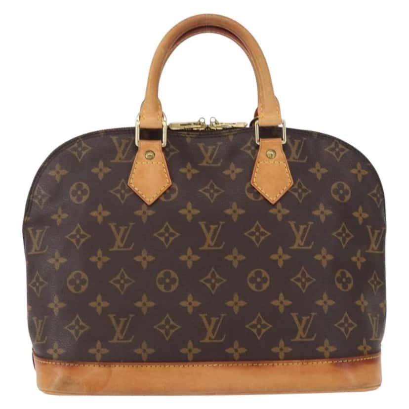 Louis Vuitton Alma Handbag Brown Canvas Fair condition - Front View