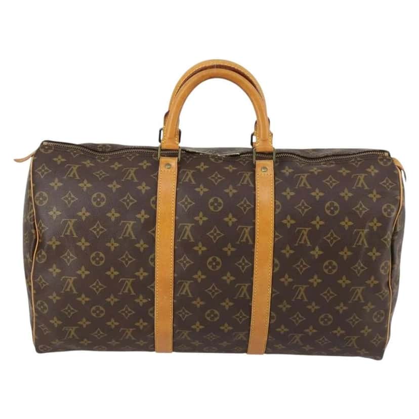 Louis Vuitton Keepall Bag Brown Canvas Good condition - Back View