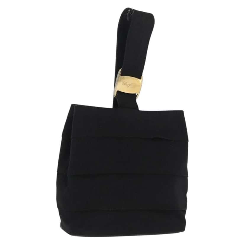 Salvatore Ferragamo Vala Clutch bag Black Good condition - Front View