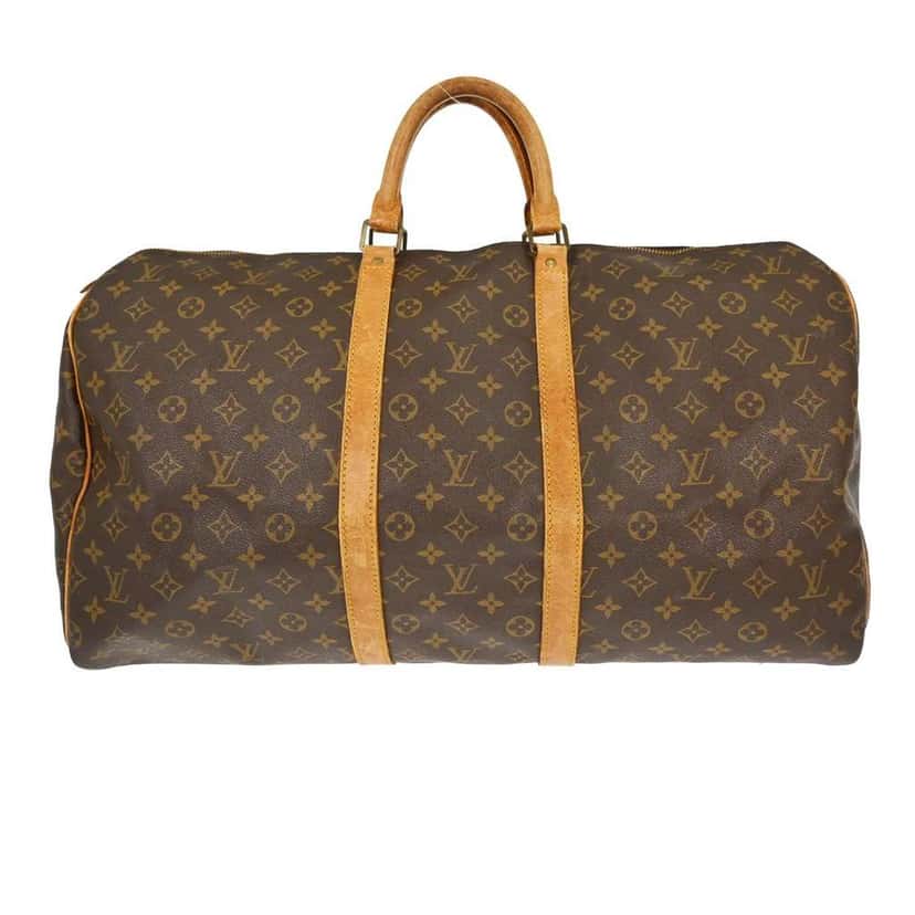 Louis Vuitton Keepall Bag Brown Canvas Fair condition - Front View