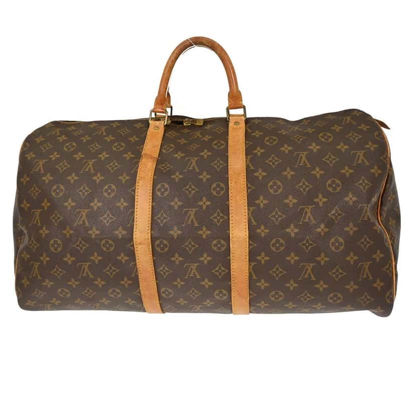 Louis Vuitton Keepall Bag Brown Canvas Fair condition - Back View