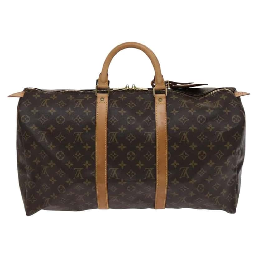 Louis Vuitton Keepall Bag Brown Canvas Fair condition - Back View