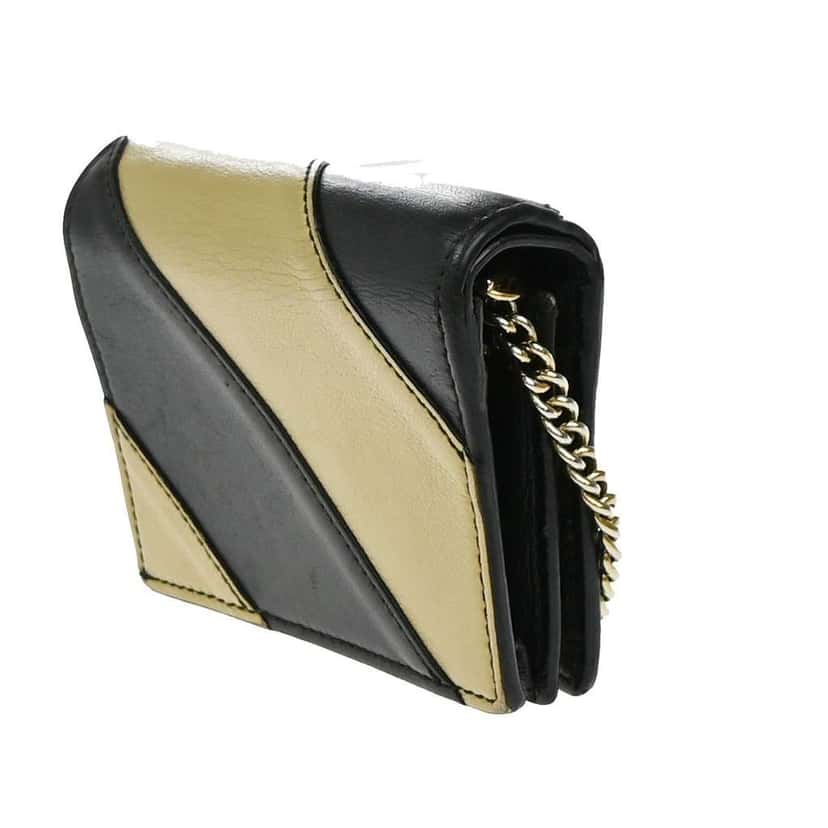 Gucci Zumi Chain Card Case Black Leather Good condition - Model View