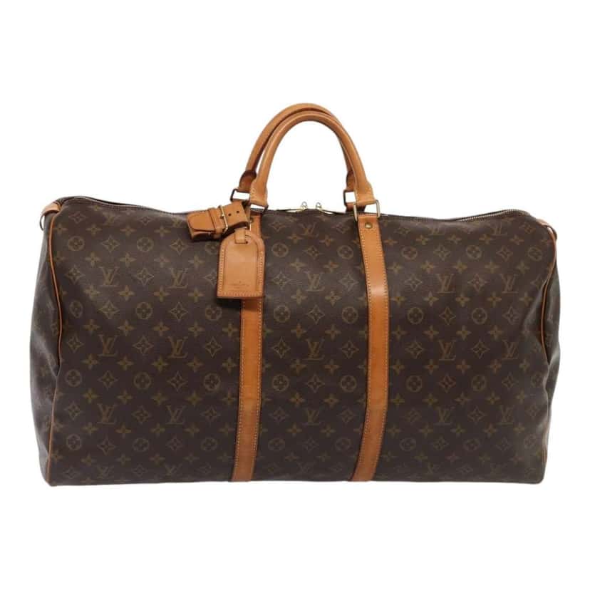 Louis Vuitton Keepall Bag Brown Canvas Fair condition - Front View