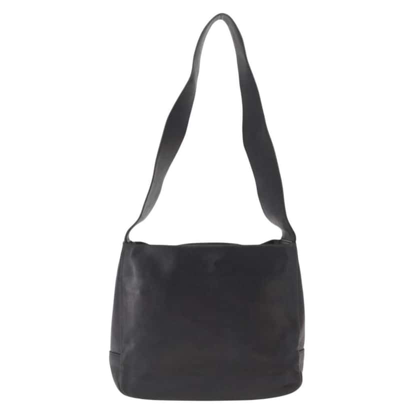 Salvatore Ferragamo Gancini Shoulder Bag Black Leather Good condition - Back View