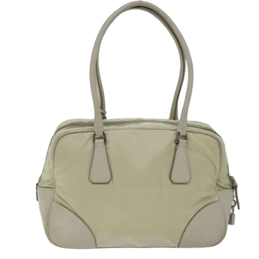 Prada Bauletto Bag Beige Fair condition - Back View