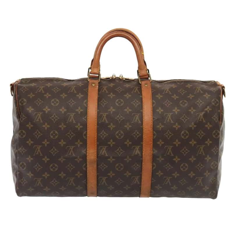 Louis Vuitton Keepall Bag Brown Canvas Fair condition - Back View