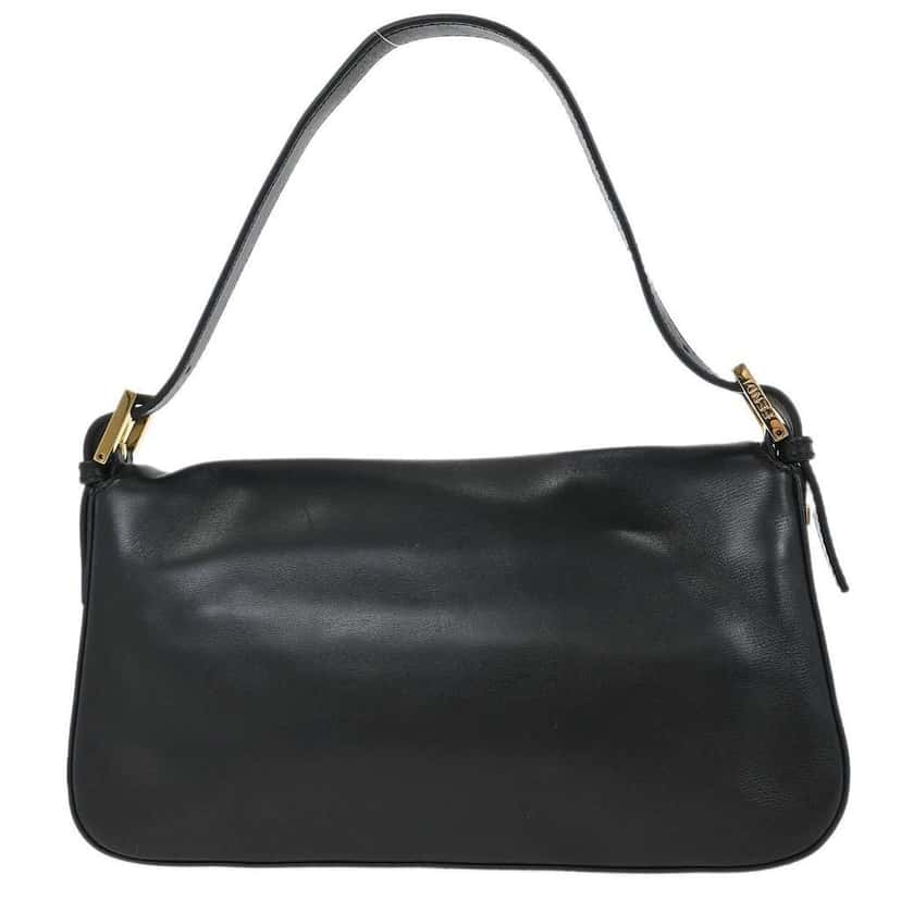 Fendi Baguette Bag Black Leather Good condition - Back View