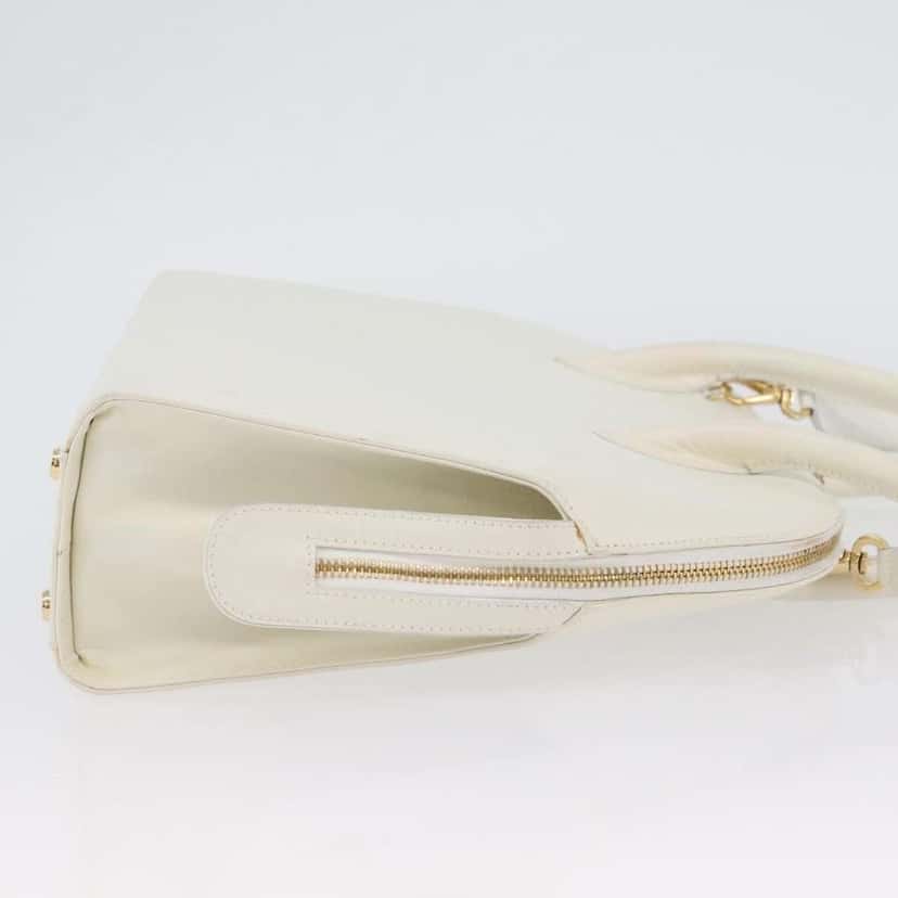 Salvatore Ferragamo Gancini handbag White Leather Fair condition - Inside View
