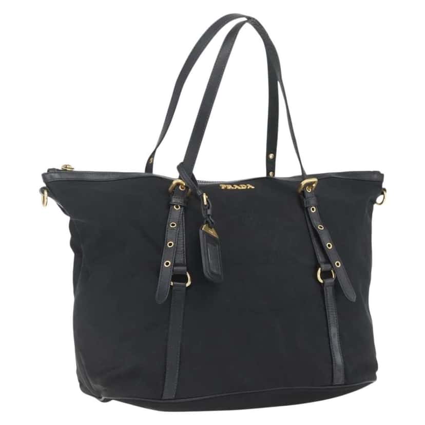 Prada Belted Tote Black Good condition - Front View