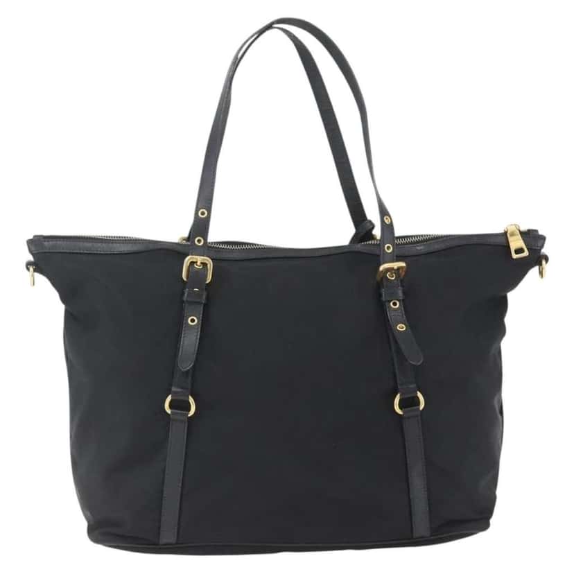 Prada Belted Tote Black Good condition - Back View