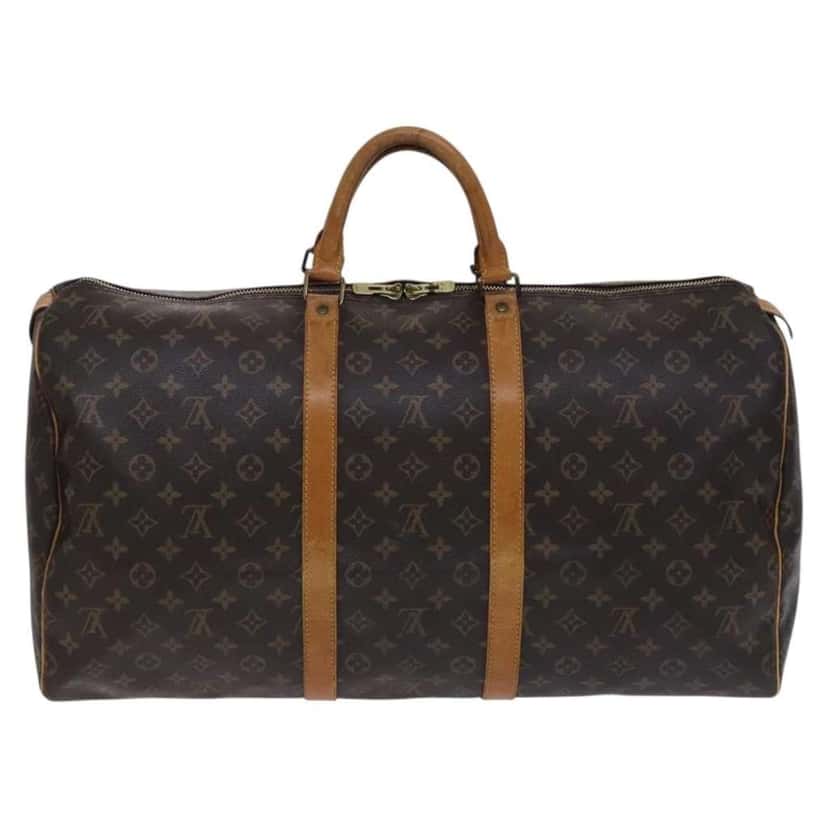 Louis Vuitton Keepall Bag Brown Canvas Fair condition - Back View