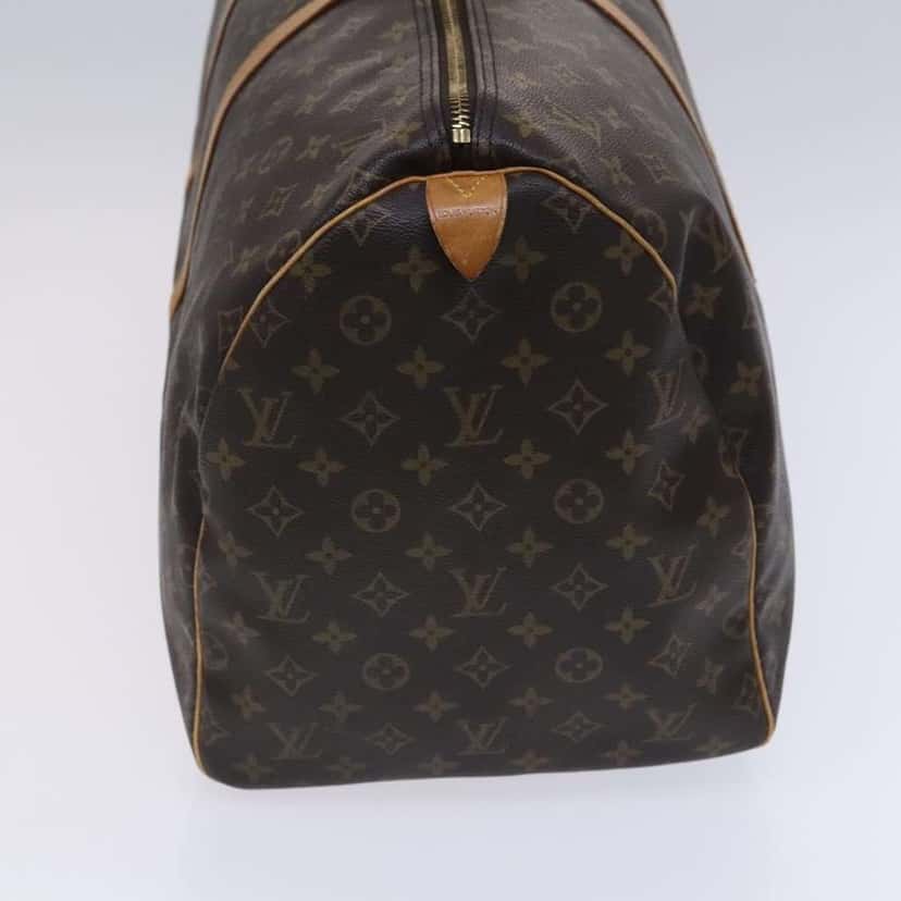 Louis Vuitton Keepall Bag Brown Canvas Fair condition - Model View