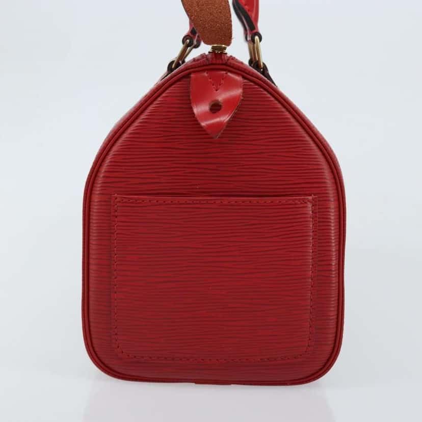 Louis Vuitton Speedy Handbag Red Leather Good condition - Model View