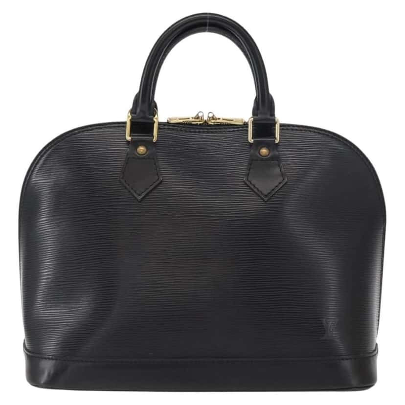 Louis Vuitton Alma Handbag Black Leather Good condition - Front View