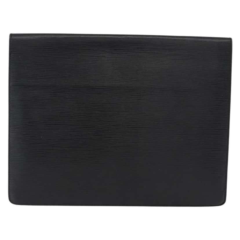 Louis Vuitton Porte-Documents Senateur Bag Black Leather Good condition - Back View