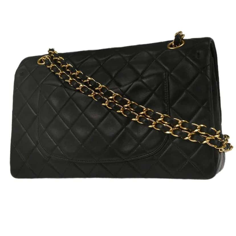 Chanel Timeless - Classic Double Flap Bag Black Leather Good condition - Back View