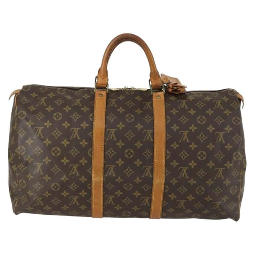 Louis Vuitton Keepall Bag Brown Canvas Fair condition - Back View