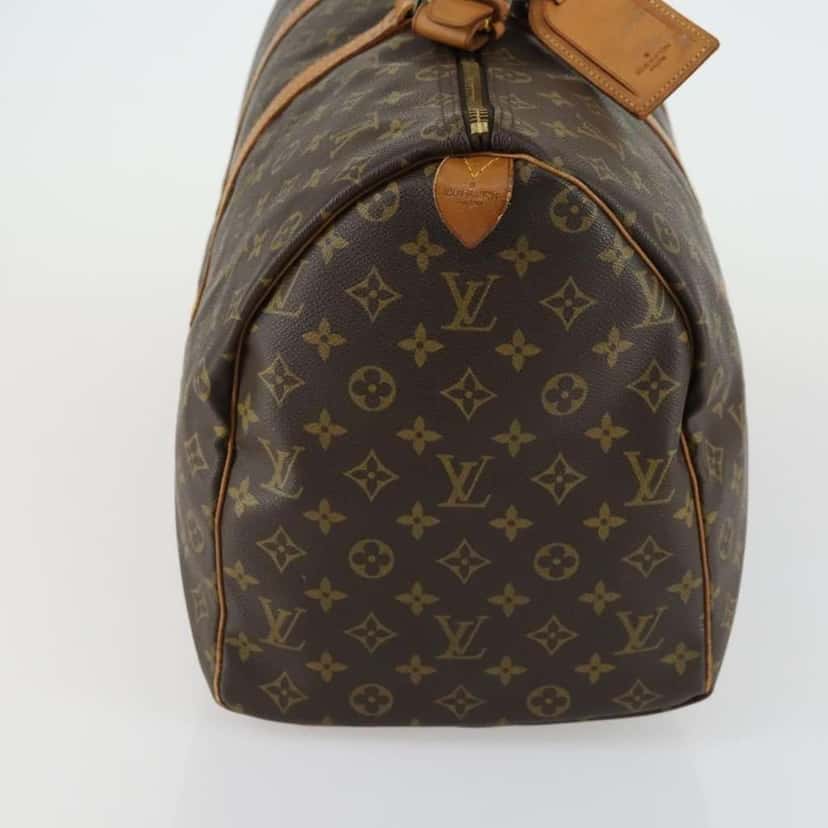 Louis Vuitton Keepall Bag Brown Canvas Fair condition - Model View