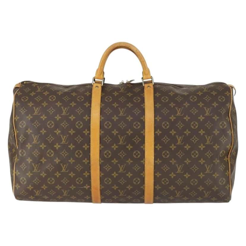 Louis Vuitton Keepall Bag Brown Canvas Good condition - Front View