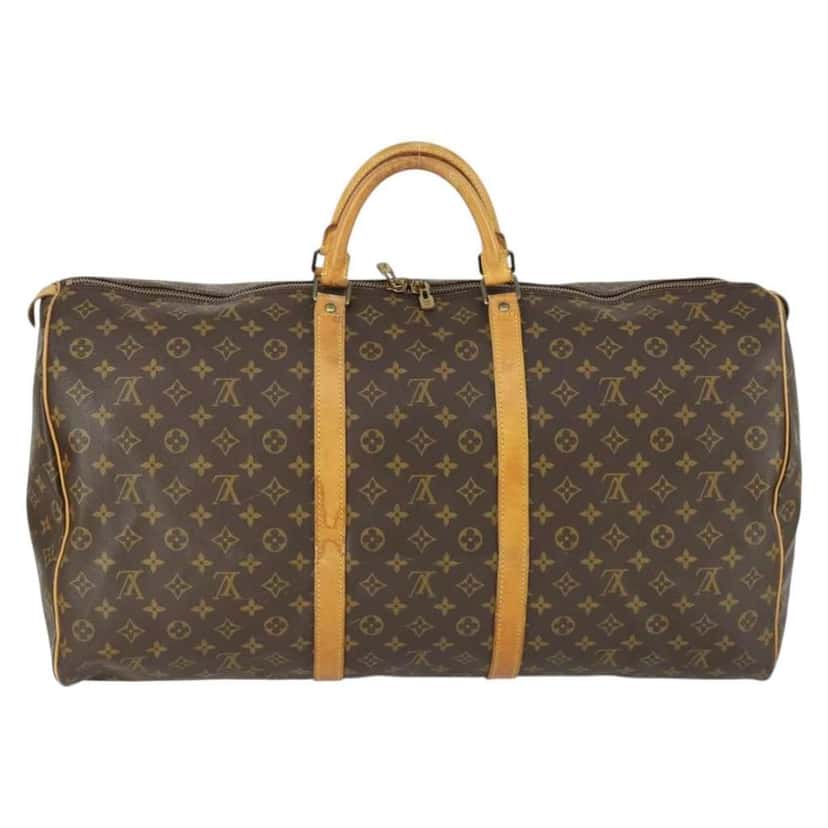 Louis Vuitton Keepall Bag Brown Canvas Good condition - Back View