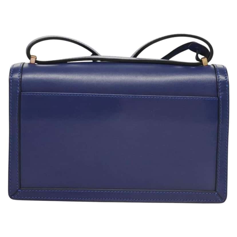 Loewe Barcelona Shoulder Bag Blue Leather Good condition - Back View