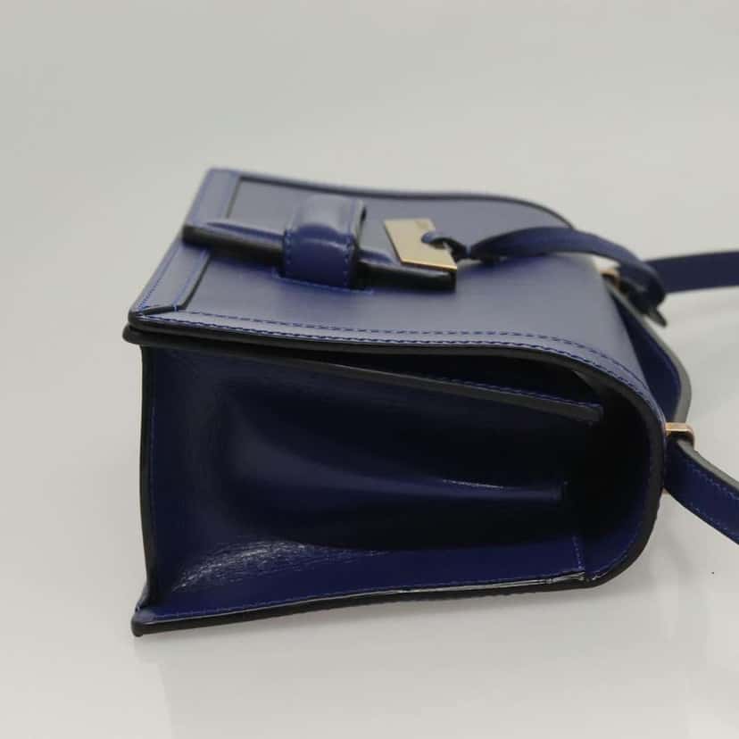 Loewe Barcelona Shoulder Bag Blue Leather Good condition - Inside View