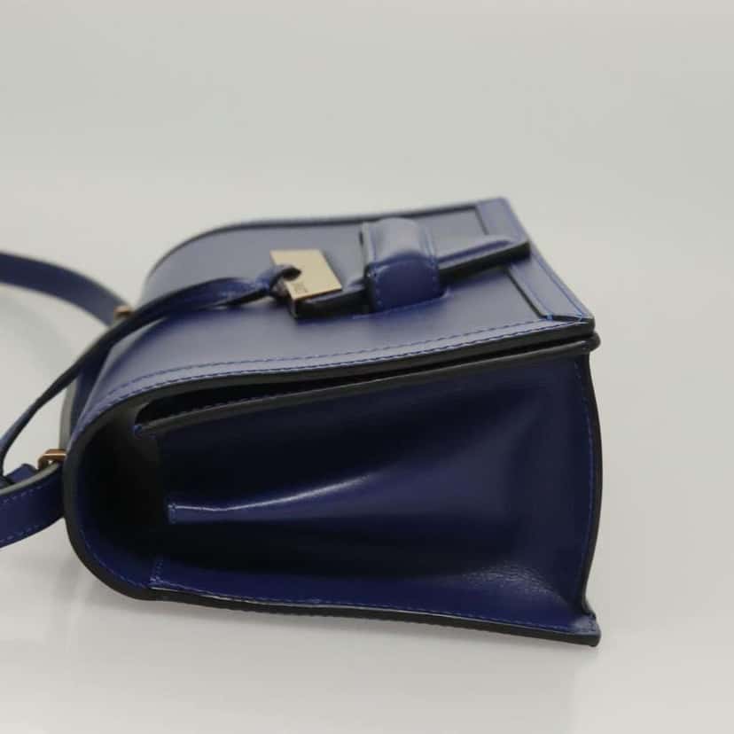 Loewe Barcelona Shoulder Bag Blue Leather Good condition - Model View