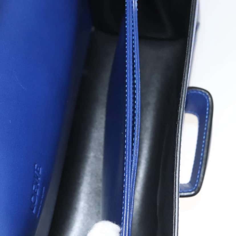 Loewe Barcelona Shoulder Bag Blue Leather Good condition - Box View