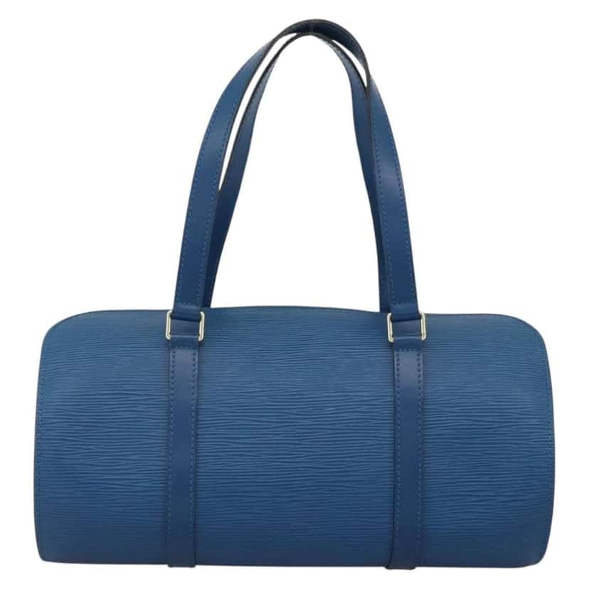 Louis Vuitton Soufflot Handbag Blue Leather Good condition - Back View