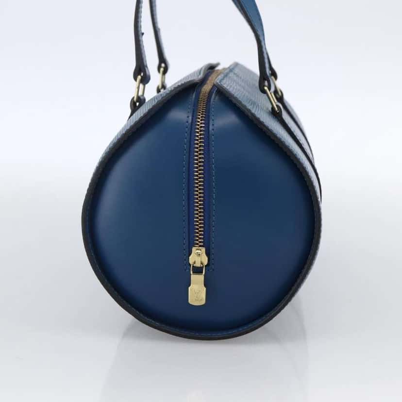 Louis Vuitton Soufflot Handbag Blue Leather Good condition - Inside View
