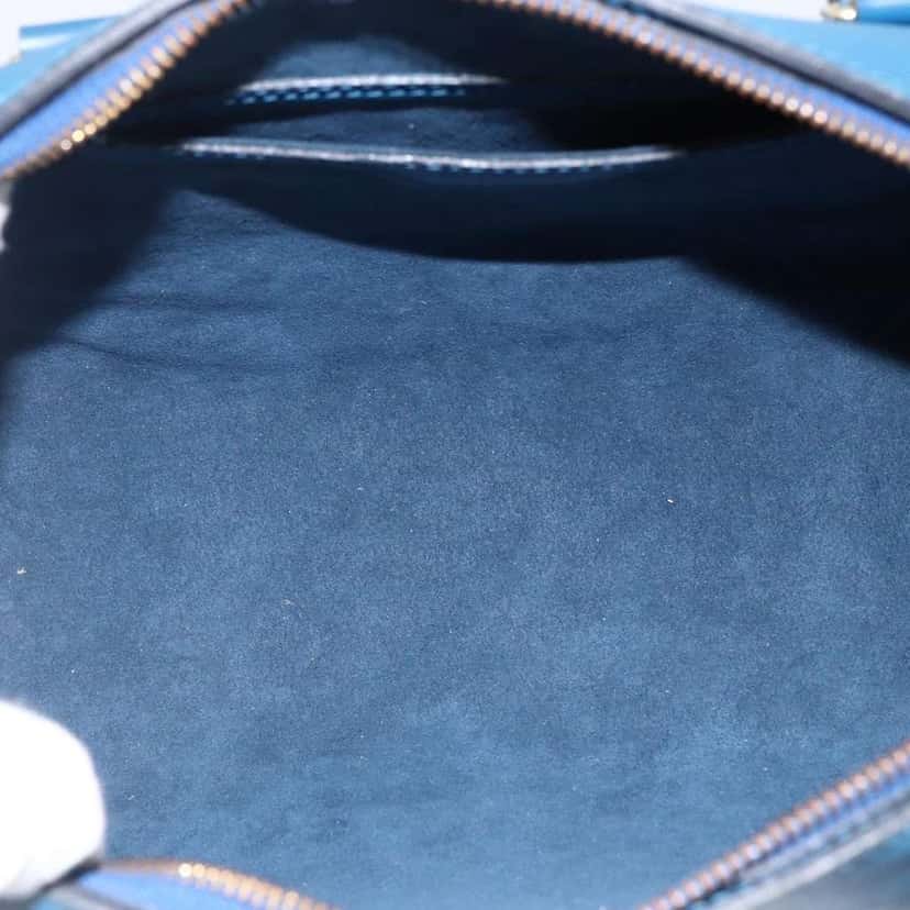 Louis Vuitton Soufflot Handbag Blue Leather Good condition - Box View