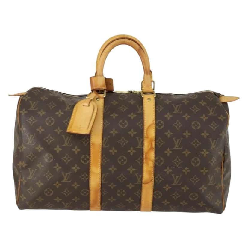 Louis Vuitton Keepall Bag Brown Canvas Fair condition - Front View