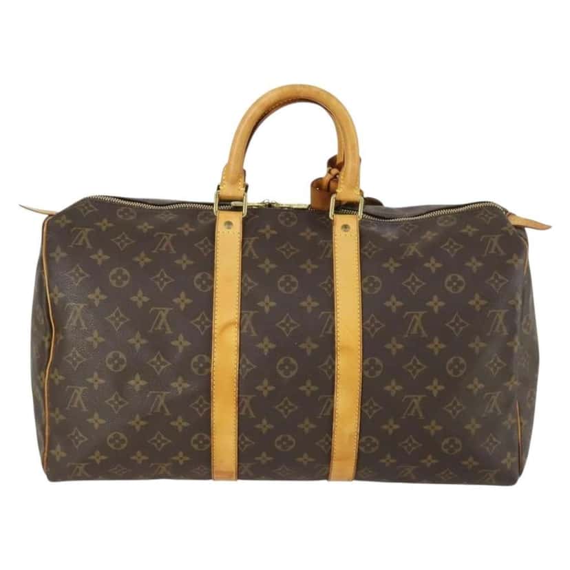Louis Vuitton Keepall Bag Brown Canvas Fair condition - Back View