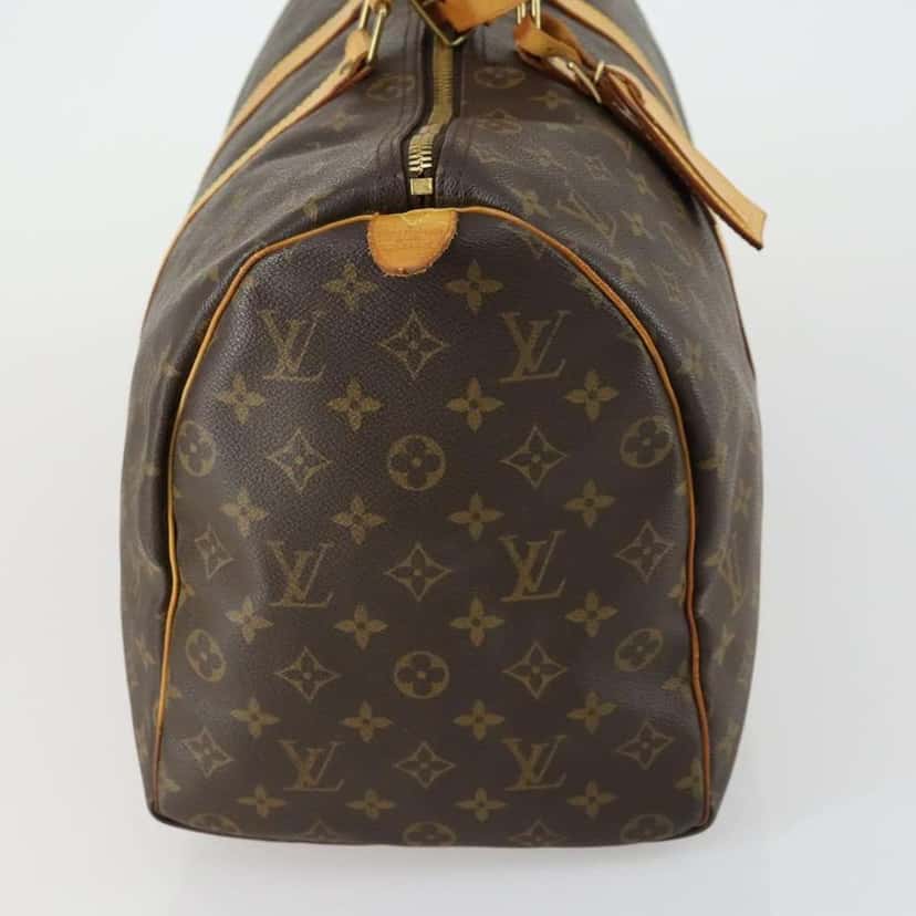 Louis Vuitton Keepall Bag Brown Canvas Fair condition - Model View