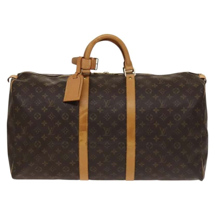 Louis Vuitton Keepall Bag Brown Canvas Good condition - Front View