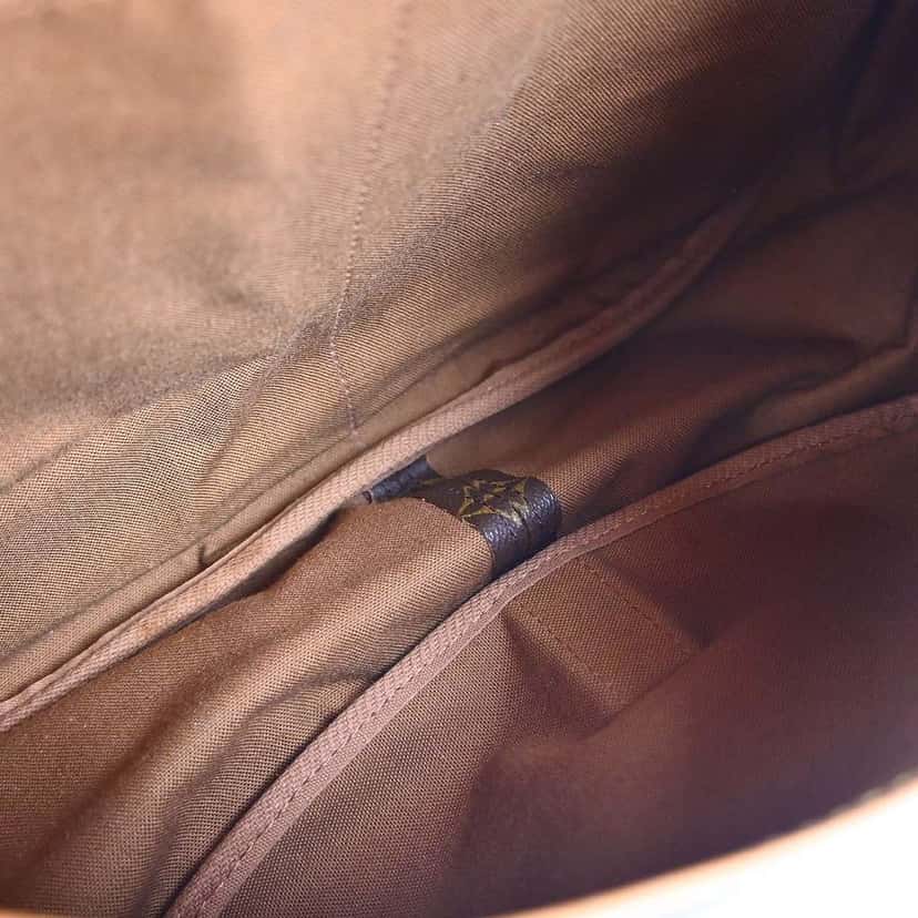 Louis Vuitton Saumur Handbag Brown Canvas Fair condition - Inside View