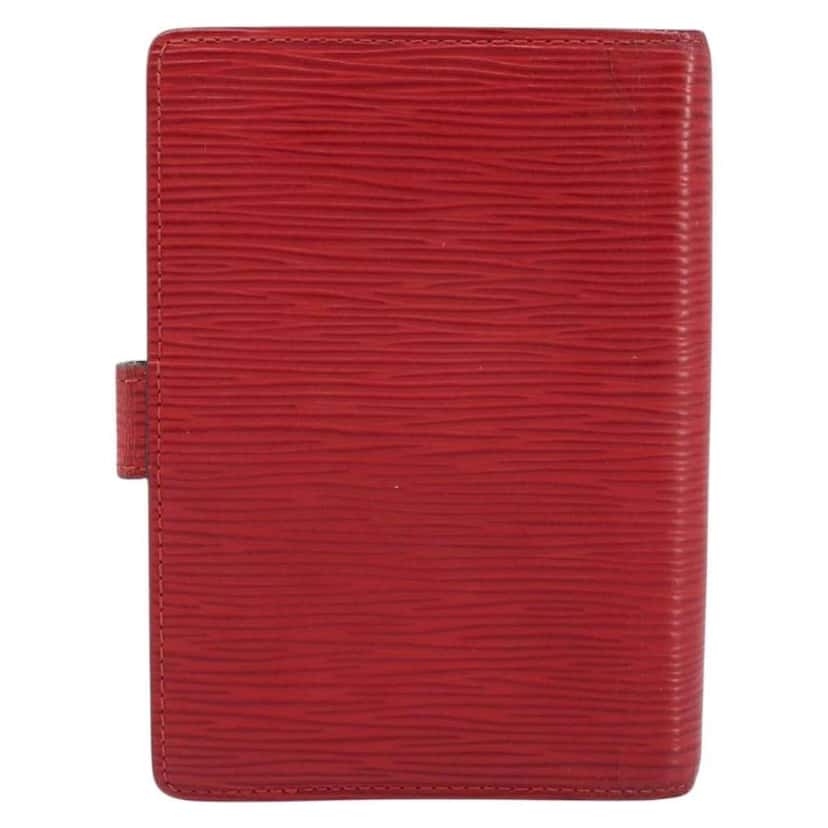 Louis Vuitton Agenda Cover Red Leather Fair condition - Back View