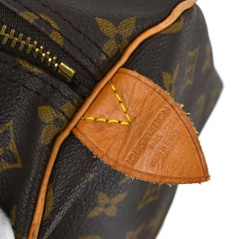 Louis Vuitton Keepall Bag Brown Canvas Fair condition - Model View