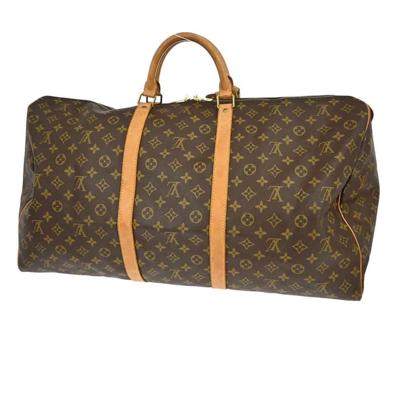 Louis Vuitton Keepall Bag Brown Canvas Fair condition - Back View