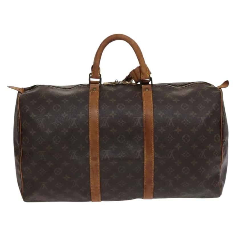 Louis Vuitton Keepall Bag Brown Canvas Fair condition - Back View