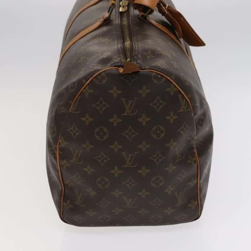 Louis Vuitton Keepall Bag Brown Canvas Fair condition - Model View