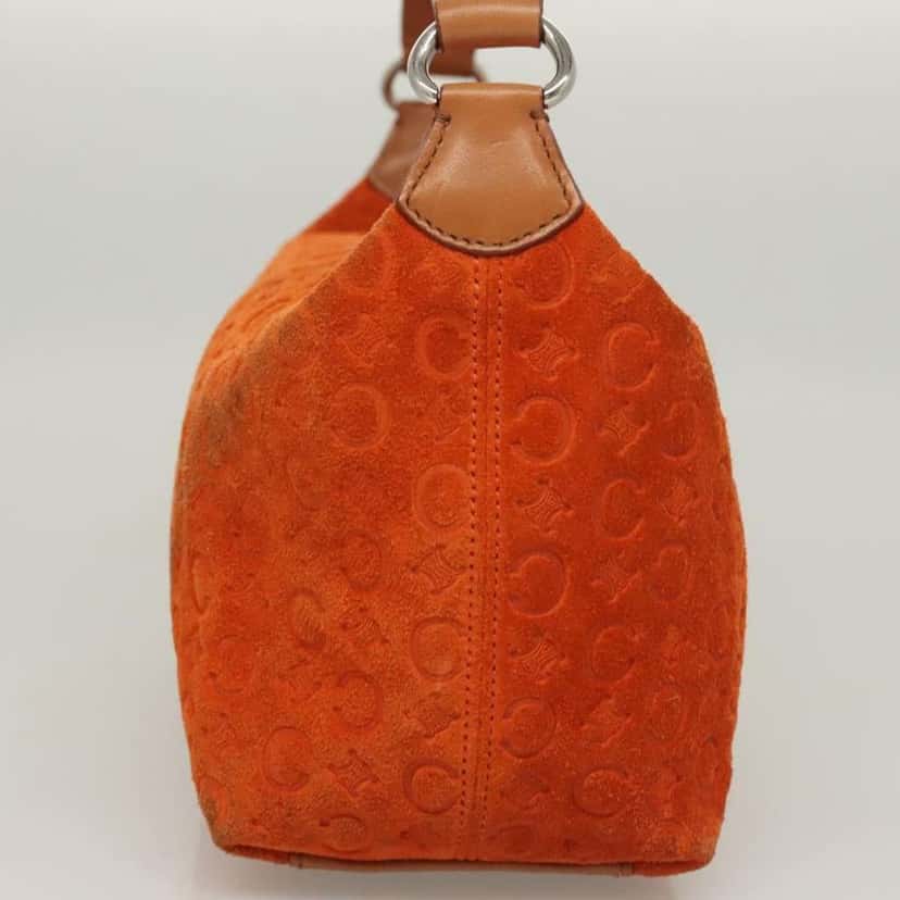 Celine C Macadam Handbag Orange Suede Good condition - Inside View