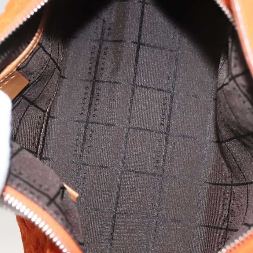 Celine C Macadam Handbag Orange Suede Good condition - Box View