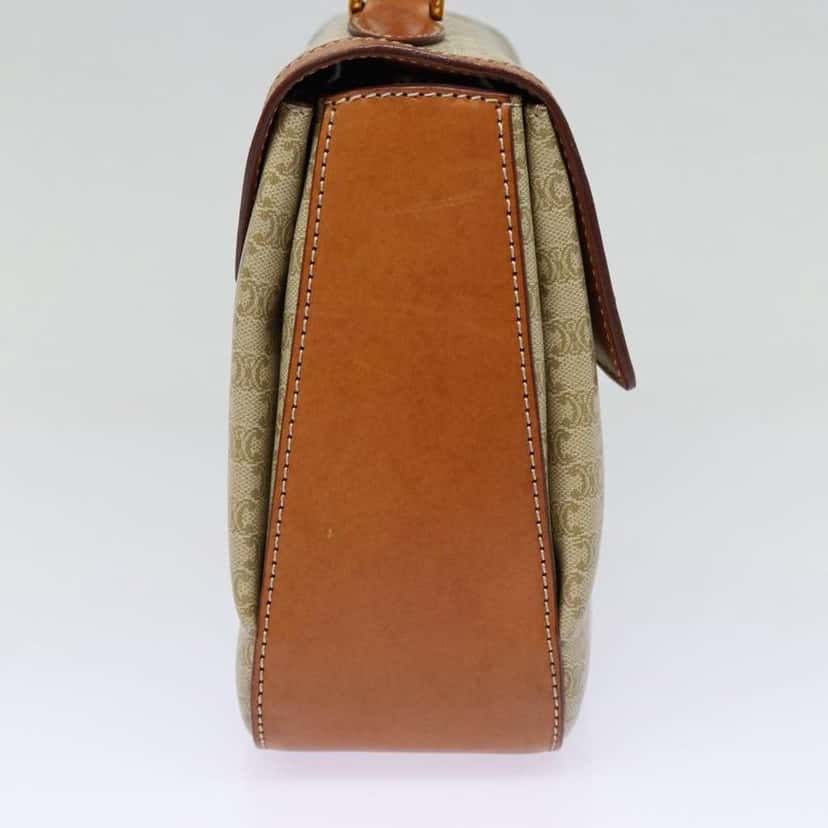 Celine Vintage Convertible Top Handle Bag Beige Canvas Good condition - Model View