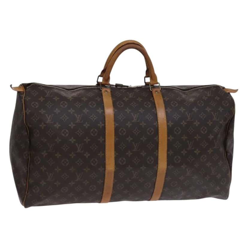 Louis Vuitton Keepall Bag Brown Canvas Fair condition - Front View